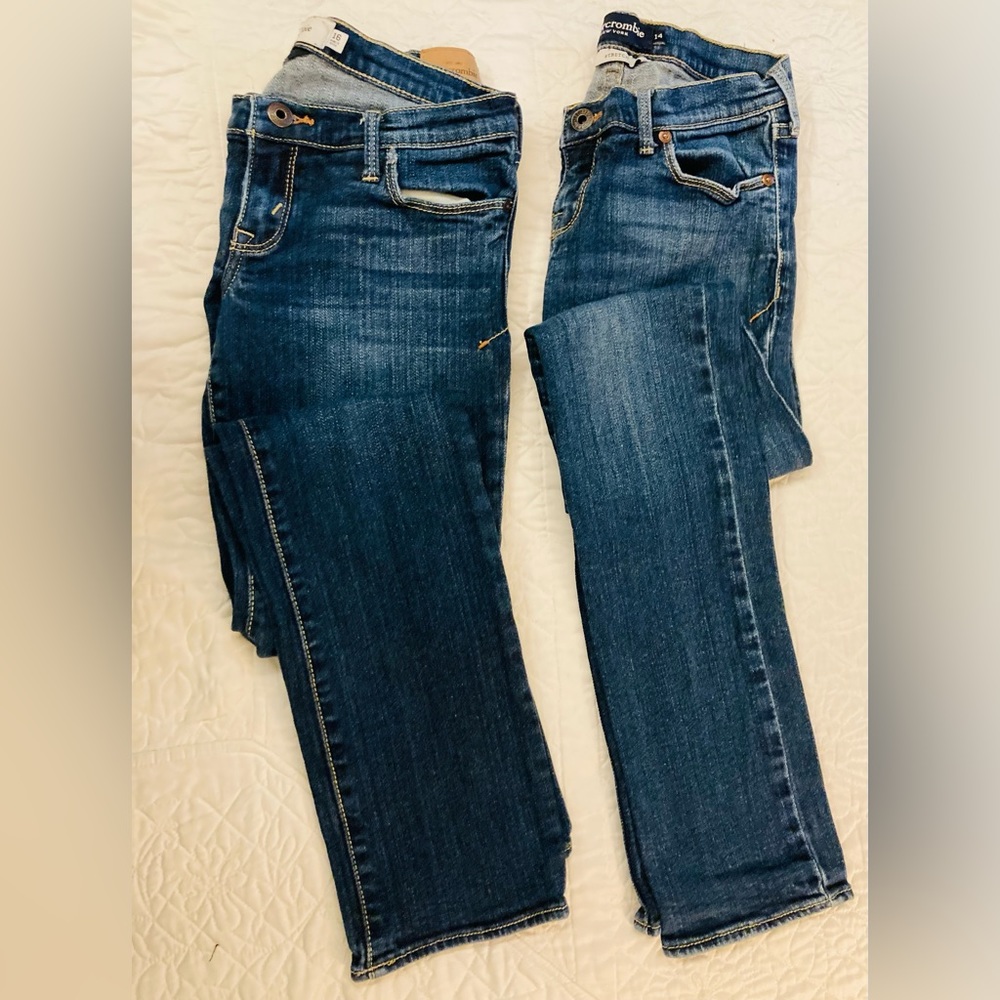 2 Pairs of Great Condition Children Jeans Size 14 and 16